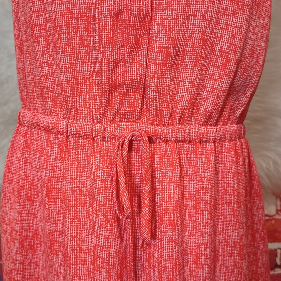 Hillary Radley Red and White Sleeveless Front Button Dress Size 6 - Picture 6 of 10